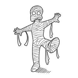 Раскраска: Mummy (Персонажи Фэнтези и Приключений) #201613 - Бесплатные раскраски для печати