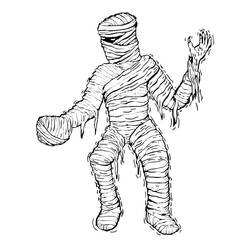 Раскраска: Mummy (Персонажи Фэнтези и Приключений) #201614 - Бесплатные раскраски для печати