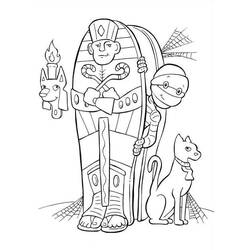 Раскраска: Mummy (Персонажи Фэнтези и Приключений) #201615 - Бесплатные раскраски для печати