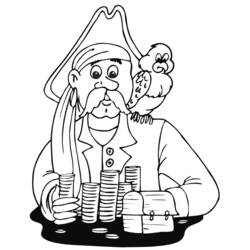 Раскраска: пират (Персонажи) #105005 - Бесплатные раскраски для печати
