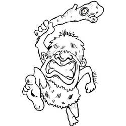 Раскраска: Доисторический человек (Персонажи) #150164 - Раскраски для печати