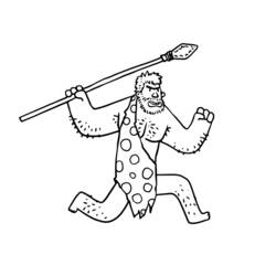 Раскраска: Доисторический человек (Персонажи) #150416 - Раскраски для печати