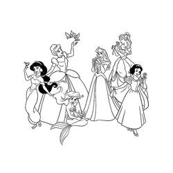 Раскраска: принцесса (Персонажи) #85363 - Бесплатные раскраски для печати