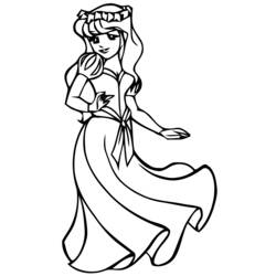 Раскраска: принцесса (Персонажи) #85382 - Бесплатные раскраски для печати