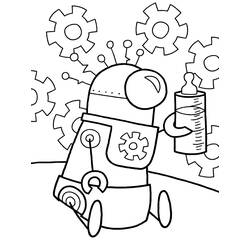 Раскраска: робот (Персонажи) #106635 - Бесплатные раскраски для печати