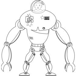 Раскраска: робот (Персонажи) #106651 - Бесплатные раскраски для печати