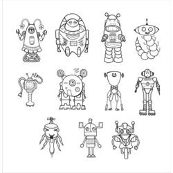 Раскраска: робот (Персонажи) #106697 - Бесплатные раскраски для печати