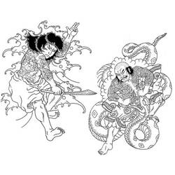 Раскраска: самурай (Персонажи) #107342 - Раскраски для печати