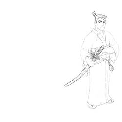 Раскраска: самурай (Персонажи) #107383 - Раскраски для печати