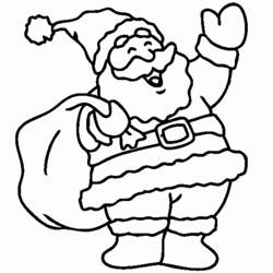 Раскраски: Дед мороз - Раскраски для печати