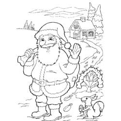 Раскраска: Дед мороз (Персонажи) #104686 - Бесплатные раскраски для печати