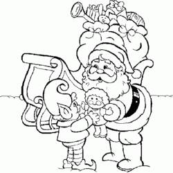 Раскраска: Дед мороз (Персонажи) #104758 - Бесплатные раскраски для печати