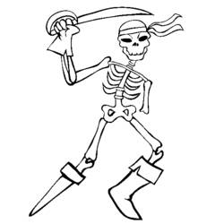 Раскраска: скелет (Персонажи) #147420 - Раскраски для печати