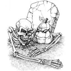 Раскраска: скелет (Персонажи) #147421 - Раскраски для печати