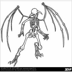 Раскраска: скелет (Персонажи) #147426 - Раскраски для печати