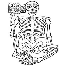 Раскраска: скелет (Персонажи) #147433 - Раскраски для печати