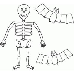 Раскраска: скелет (Персонажи) #147440 - Раскраски для печати