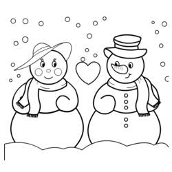 Раскраска: снеговик (Персонажи) #89154 - Раскраски для печати