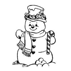 Раскраска: снеговик (Персонажи) #89157 - Бесплатные раскраски для печати