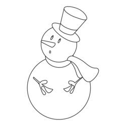 Раскраска: снеговик (Персонажи) #89158 - Раскраски для печати