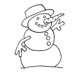 Раскраска: снеговик (Персонажи) #89159 - Бесплатные раскраски для печати