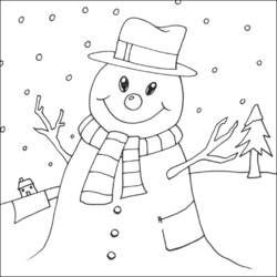 Раскраска: снеговик (Персонажи) #89161 - Бесплатные раскраски для печати