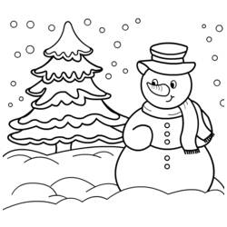 Раскраска: снеговик (Персонажи) #89164 - Раскраски для печати