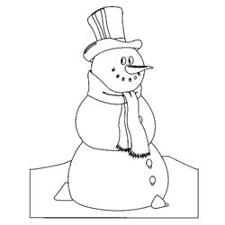 Раскраска: снеговик (Персонажи) #89165 - Бесплатные раскраски для печати