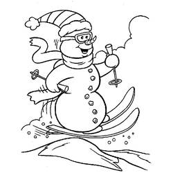 Раскраска: снеговик (Персонажи) #89166 - Бесплатные раскраски для печати