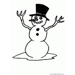 Раскраска: снеговик (Персонажи) #89170 - Бесплатные раскраски для печати