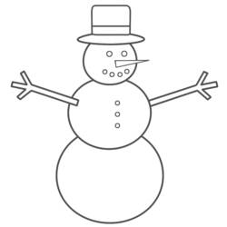 Раскраска: снеговик (Персонажи) #89172 - Раскраски для печати