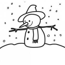 Раскраска: снеговик (Персонажи) #89175 - Раскраски для печати