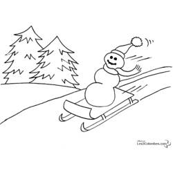 Раскраска: снеговик (Персонажи) #89189 - Раскраски для печати