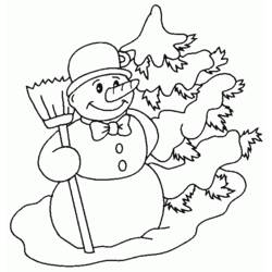 Раскраска: снеговик (Персонажи) #89192 - Бесплатные раскраски для печати