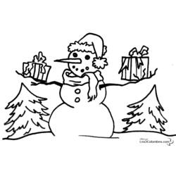 Раскраска: снеговик (Персонажи) #89200 - Бесплатные раскраски для печати