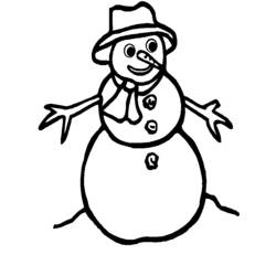 Раскраска: снеговик (Персонажи) #89202 - Раскраски для печати