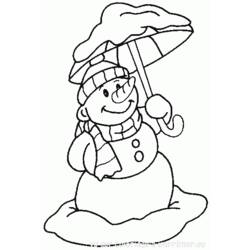 Раскраска: снеговик (Персонажи) #89213 - Бесплатные раскраски для печати