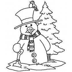 Раскраска: снеговик (Персонажи) #89215 - Бесплатные раскраски для печати