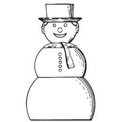 Раскраска: снеговик (Персонажи) #89216 - Бесплатные раскраски для печати
