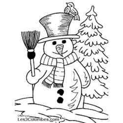 Раскраска: снеговик (Персонажи) #89217 - Раскраски для печати