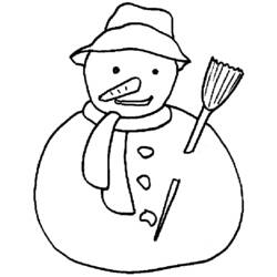 Раскраска: снеговик (Персонажи) #89218 - Бесплатные раскраски для печати