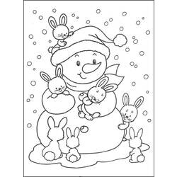 Раскраска: снеговик (Персонажи) #89228 - Бесплатные раскраски для печати