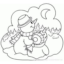Раскраска: снеговик (Персонажи) #89234 - Бесплатные раскраски для печати
