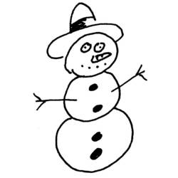 Раскраска: снеговик (Персонажи) #89255 - Раскраски для печати