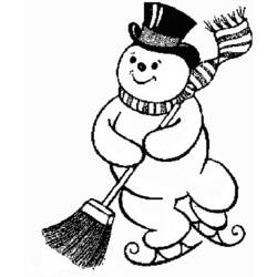 Раскраска: снеговик (Персонажи) #89257 - Бесплатные раскраски для печати