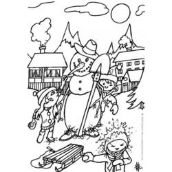 Раскраска: снеговик (Персонажи) #89259 - Бесплатные раскраски для печати