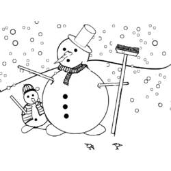 Раскраска: снеговик (Персонажи) #89274 - Бесплатные раскраски для печати