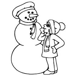 Раскраска: снеговик (Персонажи) #89276 - Бесплатные раскраски для печати
