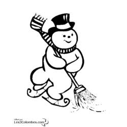 Раскраска: снеговик (Персонажи) #89280 - Бесплатные раскраски для печати