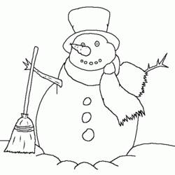 Раскраска: снеговик (Персонажи) #89286 - Бесплатные раскраски для печати
